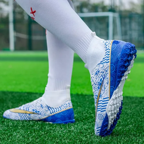 Vista 5 de WINGFAI Zapatos de fútbol para hombre, zapatos de fútbol profesionales de alta calidad, transpirables, atléticos, para exterioresinteriores, fútbol