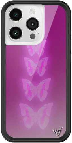 Vista 40 de Wildflower - Fundas compatibles con Apple iPhone 15 Pro Protector de goma negro, certificado de prueba de caída de 4 pies, propiedad de mujeres