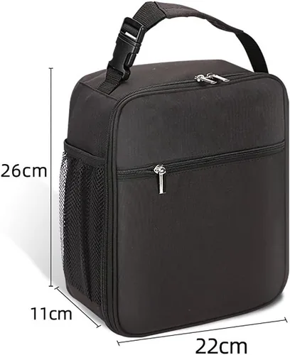 Vista 2 de Lonchera aislada para hombres y mujeres, lonchera a prueba de fugas con bolsillos de malla para el trabajo, gimnasio, viajes o campamento, ligera