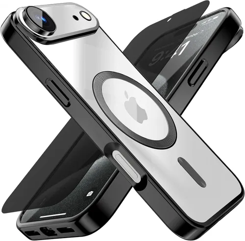 Vista 36 de Misscase Funda MagSafe compatible con iPhone 12 Pro Max con protector de lente de cámara, protección completa, funda magnética transparente