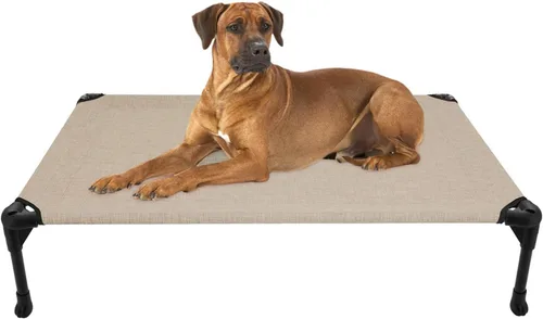 Vista 31 de Veehoo Cama elevada para perros medianos, para exteriores, cama elevada y refrescante para perros, cama para mascotas con malla transpirable, patas