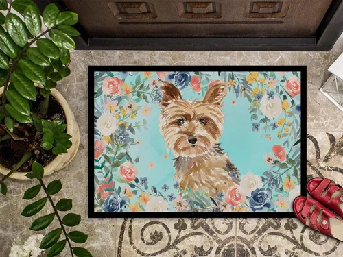 Vista 3 de Caroline's Treasures CK3401JMAT Yorkie - Tapete para puerta delantera, 24 x 36 pulgadas, para interiores y exteriores, para entrada, antideslizante