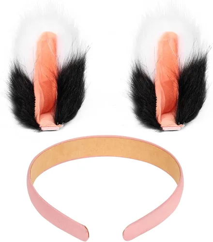 Vista 4 de HAOAN Juego de orejas y guantes con clip de cola de zorro lobo para Halloween, Navidad, fiesta de disfraces, juguetes, regalo para mujeres