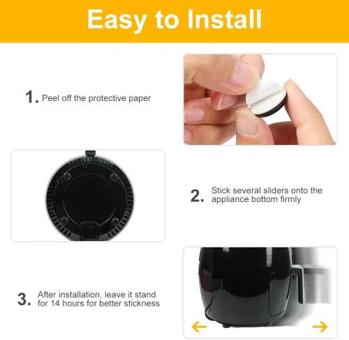 Vista 8 de Deslizadores de electrodomésticos de cocina, 16 piezas autoadhesivas para electrodomésticos pequeños, fáciles de mover y ahorrar espacio, accesorios