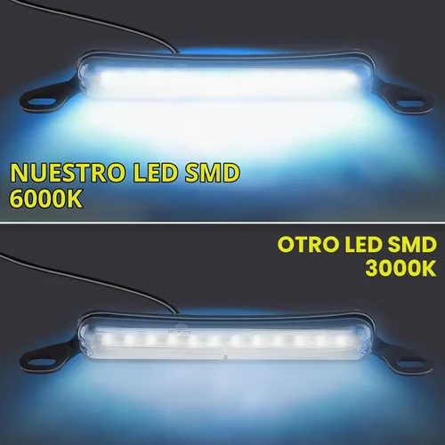 Vista 4 de Luces LED de matrícula de 12 V CC, luz universal de matrícula, conjunto de lámpara de matrícula impermeable, luz LED de placa de repuesto