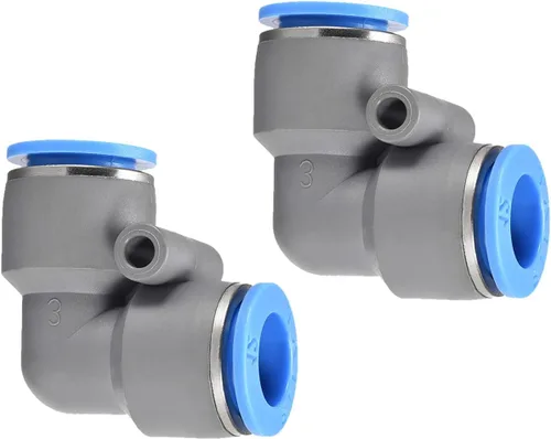 Vista 10 de M METERXITY Paquete de 2 codos de aire neumático: empuje de 90 grados para conectar accesorios de aire de conexión rápida, se aplica a la conexión