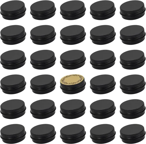 Vista 13 de Latas de aluminio con tapa de rosca plateada de 0.5 oz (0.5 fl oz) con Plata