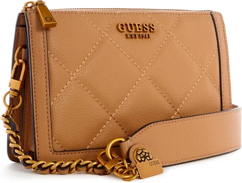 Vista 2 de GUESS Abey - Bolso de hombro con múltiples compartimentos Desbordamiento beige