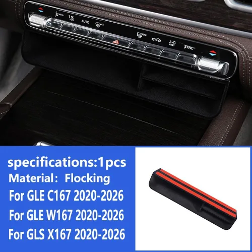 Vista 7 de Bandeja Organizadora del Centro de la Consola del Coche Bandeja de Almacenamiento Reposabrazos Caja Contenedora para Mercedes Benz GLS450 X167 63