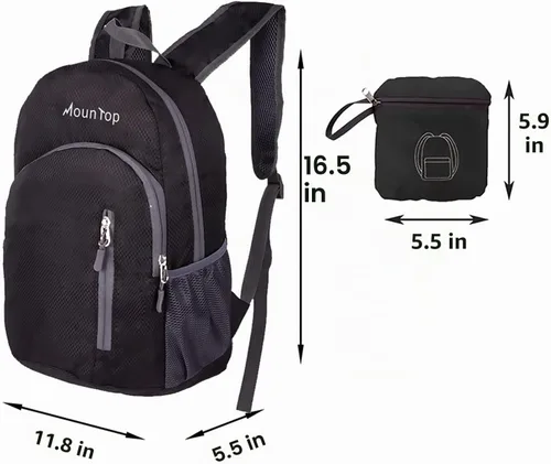 Vista 3 de MounTop Mochila resistente al agua plegable ligera al aire libre para viajes senderismo equitación