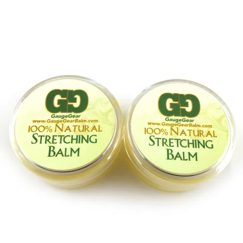 Vista 2 de Twin Pack – Bálsamo para estirar las orejas Ungüento hidratante natural natural con jojoba Cuidado de la piel estirada o dañada Cuidado