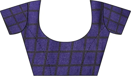 Vista 5 de Sari de seda para mujer, estilo banarasi, con blusa (color libre), color azul cielo
