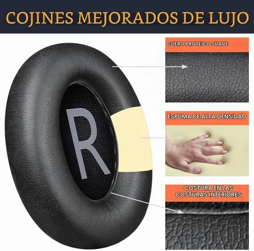 Vista 4 de SOULWIT Almohadillas para Bose NC 700 - Negro