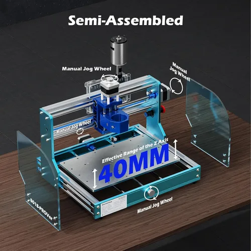 Vista 3 de SainSmart Genmitsu - máquina enrutadora CNC 3018-PROVer con control fuera de línea GRBL, interruptores de límites & parada de emergencia, área