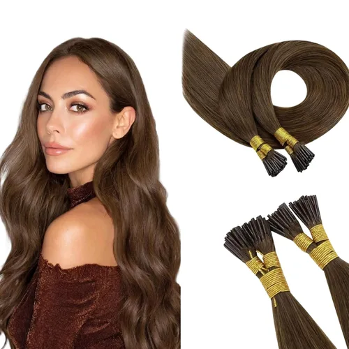 Vista 152 de RUNATURE Extensiones de cabello humano con punta en U, color marrón ceniza a rubio platino