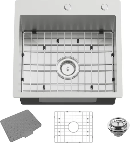 Vista 13 de Fregadero de cocina y bar negro de 12 x 16 pulgadas, pequeño tazón de acero inoxidable para montaje inferior, fregadero de cocina y bar, elección