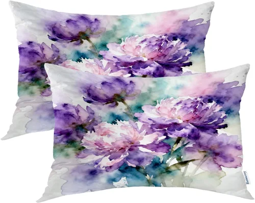 Vista 57 de Batmerry Autumn Maple Leaves Throw Pillow Covers, red Fall Orange Leaves Decorative Pillow Covers Digital Printing Blended for Couch Sofa Bed