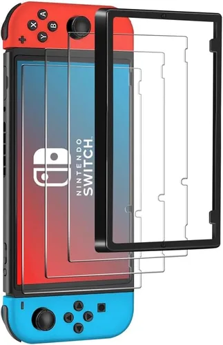 Vista 9 de Paquete de 3 protectores de pantalla de vidrio compatibles con Switch Premium Protector de pantalla de vidrio templado