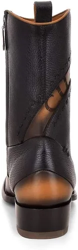 Vista 5 de Cuadra Botas para hombre en cuero genuino negro
