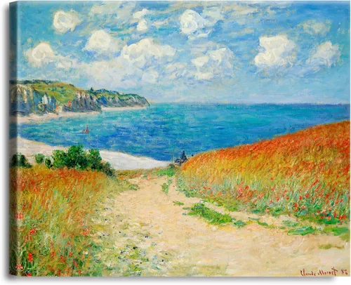 Vista 13 de A&T ARTWORK Antibes Seen from The Salis Gardens de Claude Monet Las Obras de Arte Clásico Mundial Reproducciones, Impresiones de Arte en Lienzo