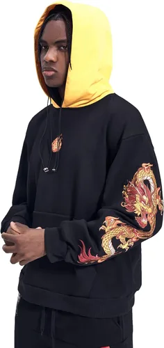 Vista 4 de MFCT Sudaderas con capucha bordadas japonesas para hombre