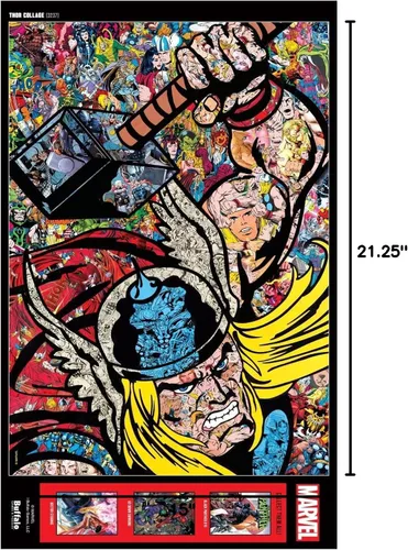 Vista 6 de Buffalo Games - Marvel - Thor Collage - Rompecabezas de 500 piezas para adultos - Rompecabezas desafiante perfecto para noches de juego - El