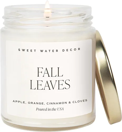 Vista 12 de Sweet Water Decor - Vela de soja Cinnamon Roll, con perfume otoñal de canela, glaseado y tarta mantecosa, frasco transparente de 9 oz con tapa