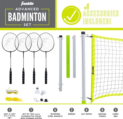 Vista 2 de Juego de bádminton Franklin Sports, 1