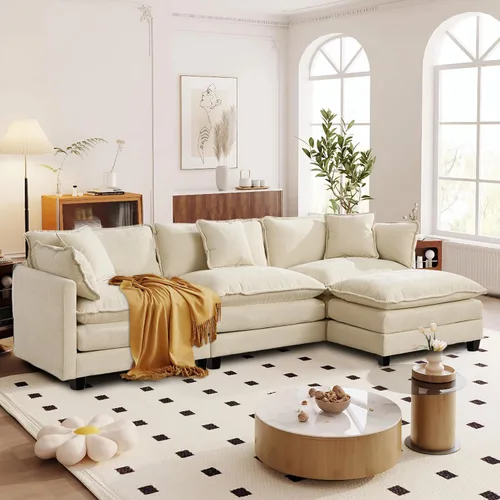 Vista 21 de SoarFlash Sofá modula, de felpilla, posición de en medio, beige