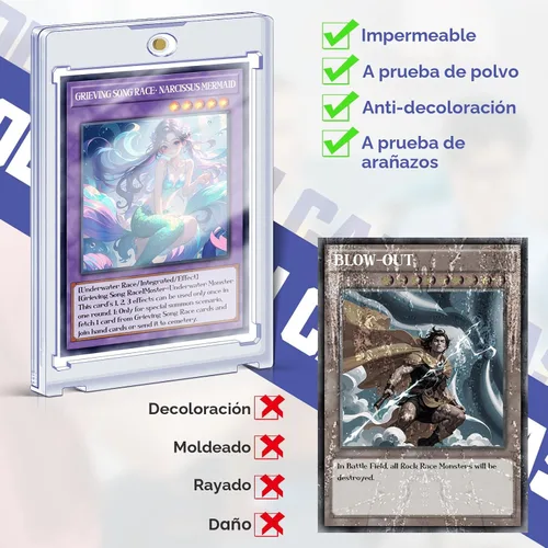 Vista 5 de Portatarjetas magnéticos de 5 unidades para tarjetas intercambiables, fundas rígidas de 35 pt que se ajustan a tarjetas MTG, tarjetas estándar