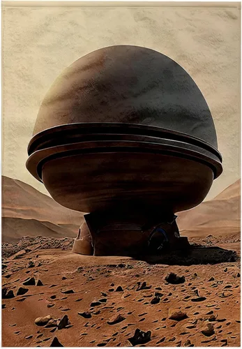 Vista 7 de 3dRose Automatic Weather Station in the Middle of Mars Desert Digital Art 11x12 Wash Cloth for Face and Body