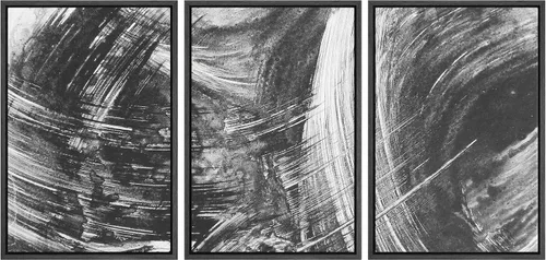 Vista 49 de wall26 Lienzo enmarcado para pared, juego de arte con trazos de pintura roja y naranja vibrante, paisaje, formas abstractas, ilustraciones, arte