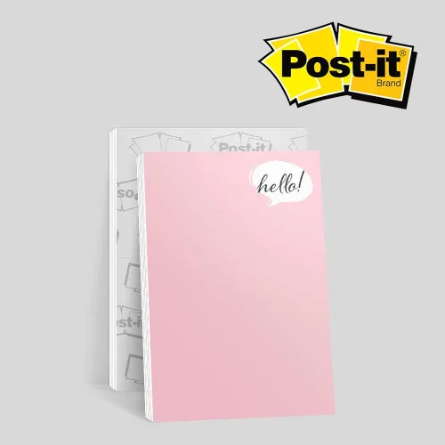 Vista 2 de Dash of Pink Vertical - Notas Post-it - 6 blocs de 50 hojas - Impreso en los Estados Unidos
