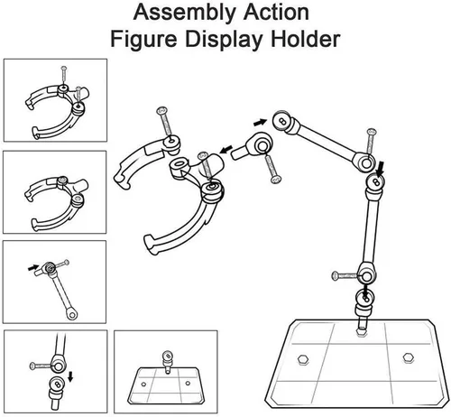 Vista 2 de TEAMWILL Soporte de soporte ajustable para figura de acción, 12 uds