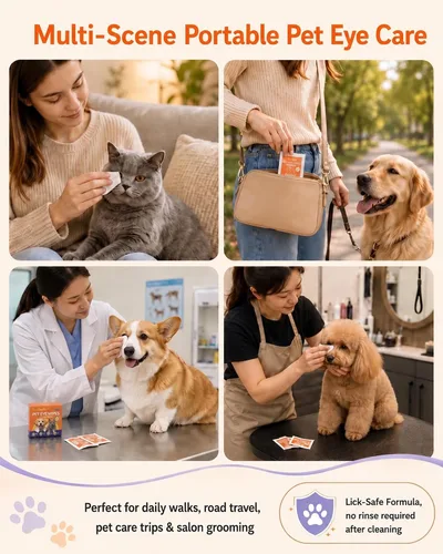 Vista 5 de Toallitas para ojos de mascotas envueltas individualmente
