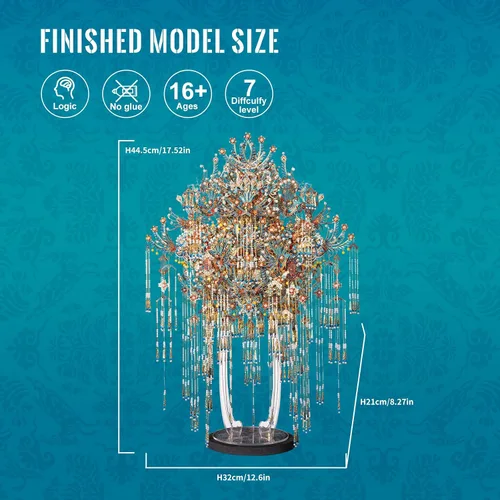Vista 3 de Piececool Rompecabezas de metal 3D para adultos, kit de modelo Kingfisher