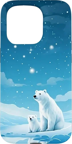 Vista 14 de Polar Bear, Arctic North Pole, Alaska Snow, Cute Polar Bears Case for iPhone 17
