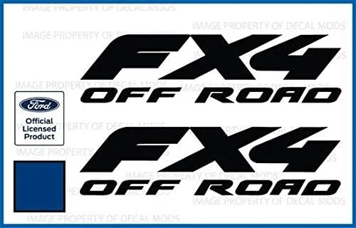 Vista 6 de FX4 Offroad - Adhesivos troquelados para Ford F250 F350 Super Duty (1997-2010), juego de 2 unidades, color negro brillante