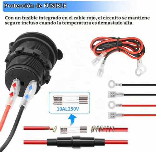Vista 2 de Enchufe de encendedor de cigarrillos de automóvil de 12 V, impermeable y a prueba de polvo, para automóvil, camión, motocicleta, barcos, cuatrimoto