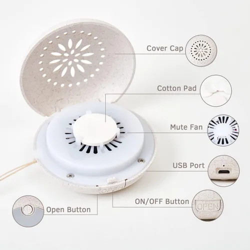 Vista 8 de Mini difusor portátil para aceites esenciales, inalámbrico, tamaño pequeño, silencioso, sin agua, portátil, para camping, regalo de cumpleaños
