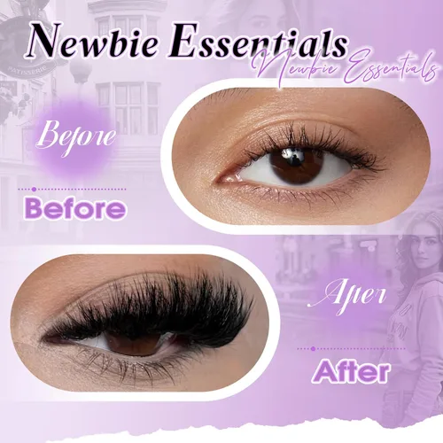 Vista 7 de WENDY LASHES Extensiones de pestañas onduladas con efecto 3D, extensiones de pestañas de volumen 100D de 0.394-0.709 in