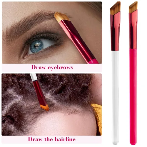 Vista 6 de PAGOW 5 brochas multifunción 4D para cejas, corrector de trazos profesional, contorno cuadrado, tridimensional, sello de maquillaje angular, cepillo