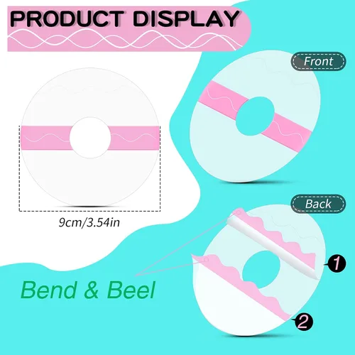 Vista 4 de 60 cubiertas impermeables para sensor CGM, parches adhesivos transparentes con orificio Cinta transparente precortada en rosa y azul para ducha