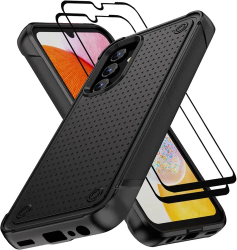 Vista 18 de Jeylly Funda compatible con Samsung Galaxy A12, Samsung Galaxy A12 con protector de pantalla de vidrio templado, protección contra caídas de grado