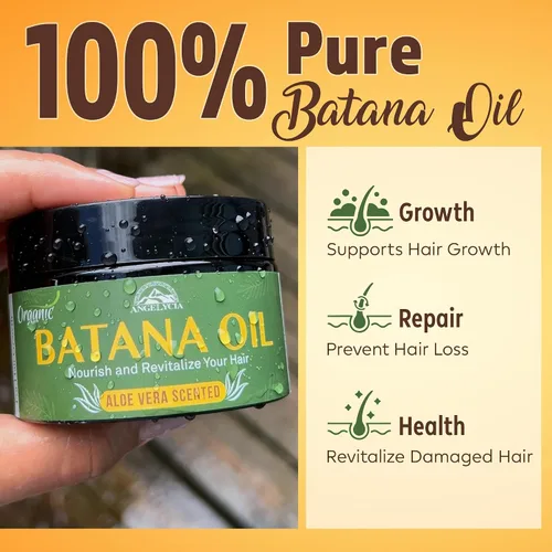Vista 3 de ANGELYCIA Aceite de batana crudo para el crecimiento del cabello y estimulador del cuero cabelludo - Aceite para el cabello 100% puro de Honduras