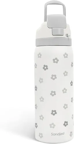 Vista 11 de Botella de agua de acero inoxidable con bandera estadounidense, aislada al vacío, tapa de botón, 32 onzas, regalos para patriota 4 de julio