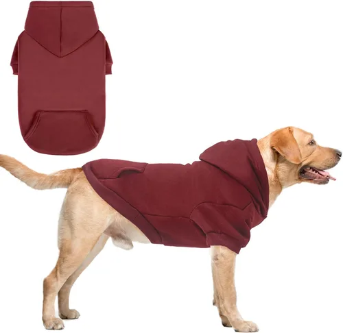Vista 7 de SCENEREAL Sudaderas con capucha de seguridad para perros de tamaño pequeño, mediano y grande, ropa de felpa cepillada con gorro, abrigo de algodón