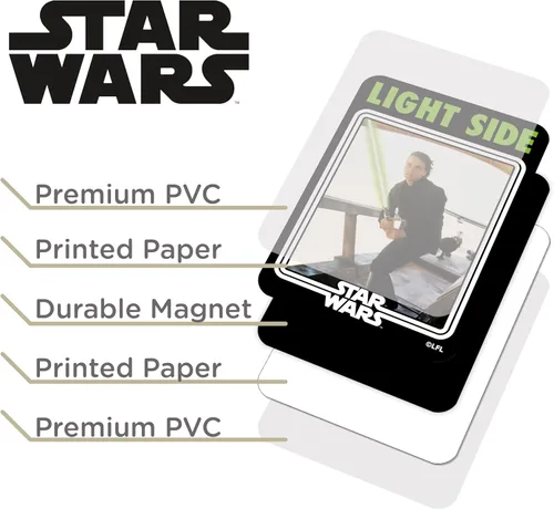 Vista 2 de Aquarius Star Wars - Letrero magnético de doble cara con texto en inglés «Light Side» y «Dark Side» – Mercancía y coleccionables con licencia