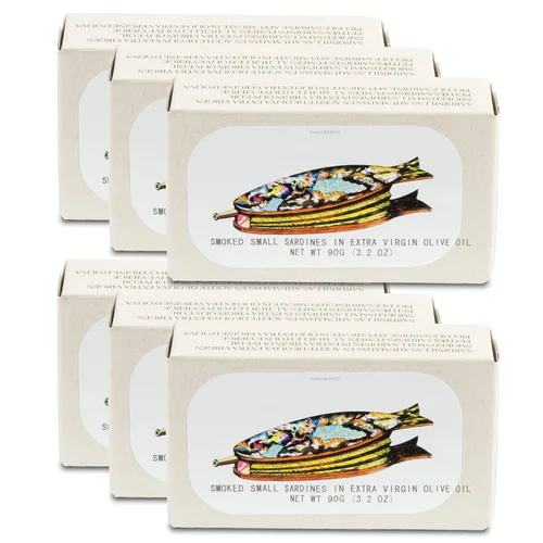 Vista 8 de Jose Gourmet Sardinas Ahumadas en Aceite de Oliva, 3.17 oz