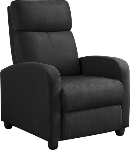 Vista 18 de Yaheetech Silla reclinable de pana para sofá individual, asiento de cine en casa, silla reclinable moderna ajustable para sala de estar, dormitorio